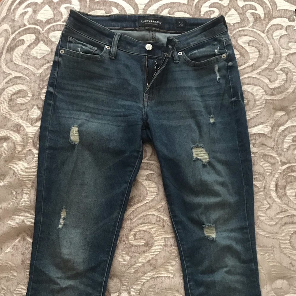 Lucky Brand Lolita Super Skinny Ripped Jeans
